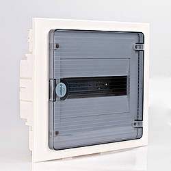 Щиток 12 модулів прихованої установки з прозорими дверцятами, HAGER серія Golf, VF112TD