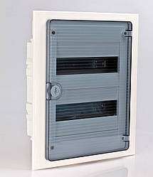 Щиток 24 модулі прихованої установки з прозорими дверцятами, HAGER серія Golf, VF212TD