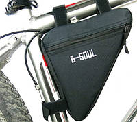 Небольшая велосумка, велосипедная сумка на раму 1L B-Soul черная Adore Велосипедна сумка, велосипедна сумка на