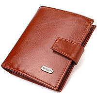 Мужской кошелек из натуральной гладкой кожи CANPELLINI 21743 Коричневый Adore Чоловічий гаманець з натуральної