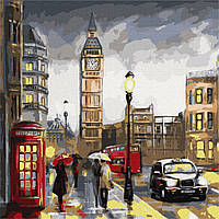 Картина за номерами "Дощовий Лондон" Ідейка 50х50см Adore