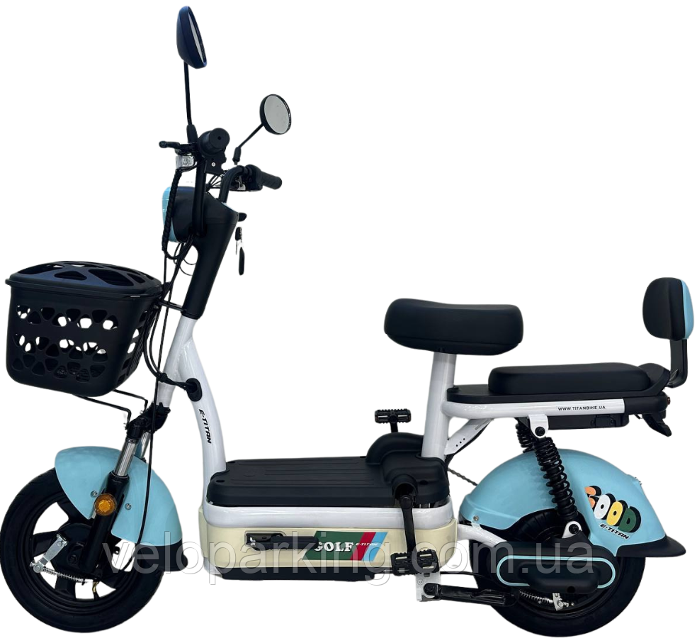 Електроскутер 14" Golf 500W, 48V/20A велоскутер аккумуляторний, світло LED, E-Titan