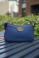 Синяя женская мини сумка Gucci Gucci Эко кожа Adore Синя жіноча міні сумка Gucci Gucci Еко шкіра