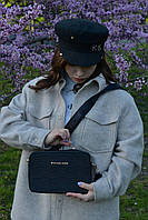 Женская черная сумочка майкл корс сумка Michael Kors crossbody black Michael Kors Эко кожа Adore Жіноча чорна