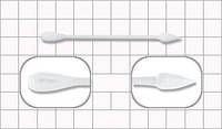 Арт.24001 Ватная палочка двухсторонняя (округленный и заостренный наконечник), белая, 1уп. -50шт