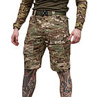 Шорти карго Military тактичні повсякденні з кишенями Ріп-Стоп MultiCam, фото 4
