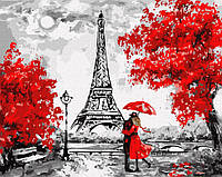 Картина по номерам "Дождливый Париж" Идейка 40х50 см Adore Картина "Дощовий Париж" Ідейка 40х50 см