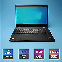 Ноутбук Lenovo ThinkPad T580 (i7-8650U/RAM 16GB DDR4/SSD 512GB) Б/В (7284(1))