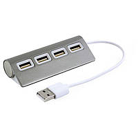 USB Хаб 4-port USB 2.0 TRY алюміній срібно-білий