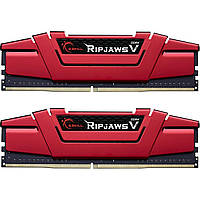 Модуль пам'яті для комп'ютера DDR4 16GB (2x8GB) 2400 MHz RipjawsV Red G.Skill (F4-2400C17D-16GVR) Б/в