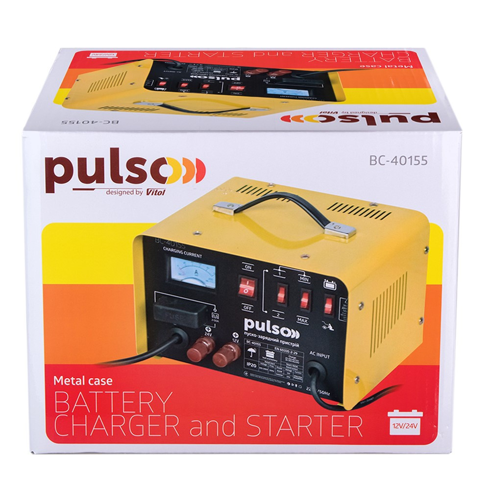 Пуско-зарядний пристрій PULSO BC-40155 12&24V/45A/Start-100A/20-300AHR/стрілк. індик. (BC-40155), фото 1