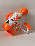 Пістолет мильних бульбашок Bubble launching machine 108 отворів жовтогарячий, фото 4