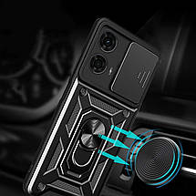 PC + TPU чохол Camshield Armor для Motorola G24 / сріблястий, фото 4