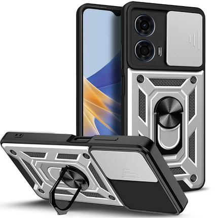 PC + TPU чохол Camshield Armor для Motorola G24 / сріблястий, фото 1