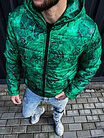 Яскрава куртка зеленого кольору з принтом TOPlife