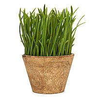 Искусственное растение куст, Трава в картонной коробке, зеленый, 15 см, пластик