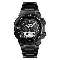 Годинник наручний чоловічий SKMEI 1370BKWT, годинник для військовослужбовців, фірмовий спортивний годинник SND
