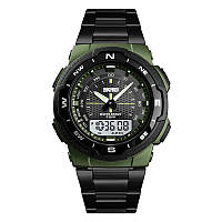 Часы наручные мужские SKMEI 1370AG, армейские часы противоударные, часы армейские скмейские SND