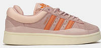 Adidas Campus Bad Bunny Pink Orange розовые женские натуральная замша кроссовки Адидас Кампус Банни