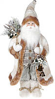 Фигура "Санта с колокольчиками" 46см (мягкая игрушка), белый крем SND