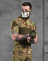 Военная рубашка убакс зсу мультикам, боевой убакс с коротким рукавом, тактическая рубашка хаки мультикам