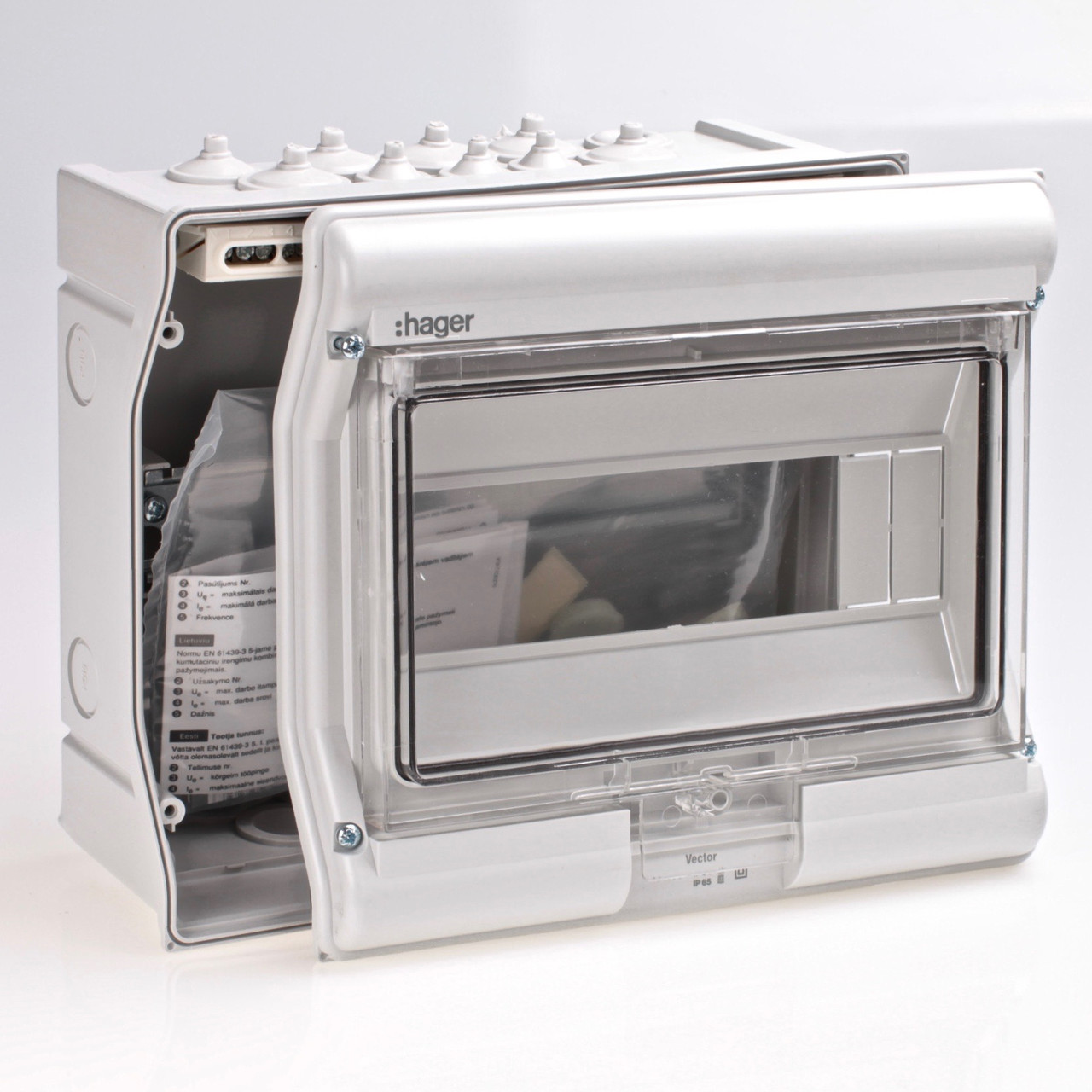 Розподільний щиток 10 модулів VECTOR IP65 Hager, VE110D
