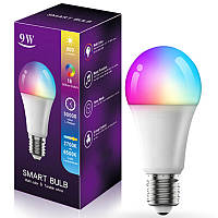 Светодиодная RGB лампочка Smart bulb light 1шт с Bluetooth E27 с app SND