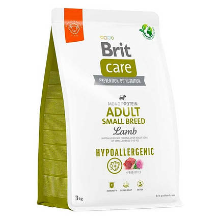 Сухий корм Brit Care Adult Small Breed з ягням для собак малих порід 3 кг, фото 1