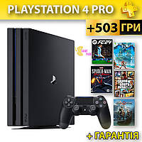 Playstation 4 PRO +503 ИГРЫ +подписка PS+ Premium и Extra +ONLINE Б/У