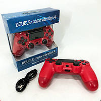 Джойстик DOUBLESHOCK для PS 4, ігровий бездротовий геймпад PS4/PC акумуляторний джойстик. Колір: червоний SND