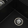 Гранитная мойка для кухни Platinum 7850 HARMONY матовая Черный металлик, фото 2