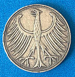 Монета Німеччини ФРН 5 марок 1951 р., фото 2