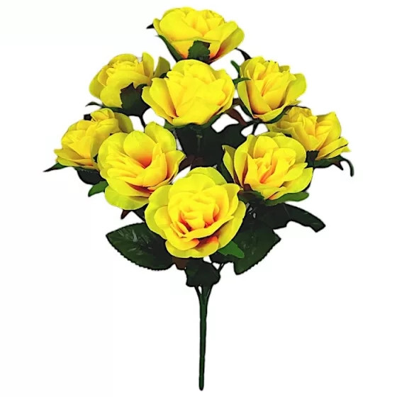 Штучні квіти букет троянди, 41 см (20 шт. в уп), фото 1