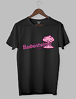 Футболка з прикольним дизайном Barbie «i survived Barbenheimer 2023» Чорний, S