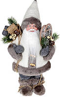 Декоративна фігура "Санта в шубці" 30см, сірий SND