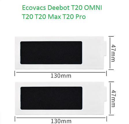 Фільтр для робота-пилососа Ecovacs Deebot Ozmo T20 (DLX23) T20 Omni T20 Max T20 Pro 2шт, фото 1