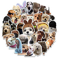 Набір наклейок Dogs 50 шт, стікери самоклеючі SND