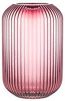Ваза скляна Ariadne "Tulip Dark Pink" Ø18x28см, темно-рожева SND