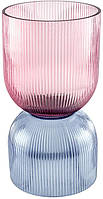 Скляна ваза Ariadne "Carol" Ø16x31см, рожевий з блакитним SND