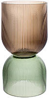 Стеклянная ваза для цветов Ariadne "Carol" Ø16x31см, коричневый с зеленым SND