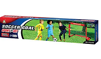Складные мини ворота Soccer Goal с мячем, Игровой футбольный набор для детей на улице
