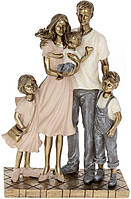 Декоративна статуетка "Щаслива Родина" 17.5х8.5х26см, полістоун, бежевий SND
