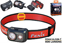 Налобный фонарь FENIX HL32R-T Black (800LM, Luminus SST20, 1900mAh, USB-C, Индикатор заряда)