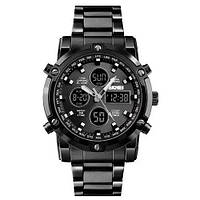 Часы наручные мужские SKMEI 1389BK BLACK, водонепроницаемые мужские часы. Цвет: черный SND