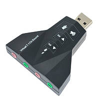 USB звукова карта адаптер аудіо 3D 7.1