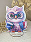 Дерев'яна статуетка "Сова" на день знань, свято букваря, випускний, фото 4