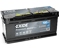 Автомобильный аккумулятор Exide Premium 6СТ 100Ah 900а "+" справа (д353*ш175*в190) EA1000