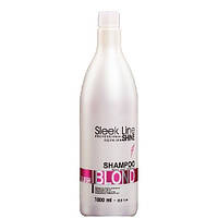 Stapiz Sleek Line Blush Blond шампунь придающий розовый оттенок светлым волосам с шелком 1000 мл (6375303)