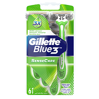 Gillette Blue3 SenseCare одноразовые бритвы для мужчин 5+1 шт. (6155808)