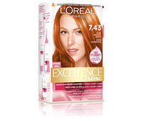 L'Oreal Paris, Excellence Creme, фарба для волосся, мідно-золотистий блонд 7.43 (6074528)